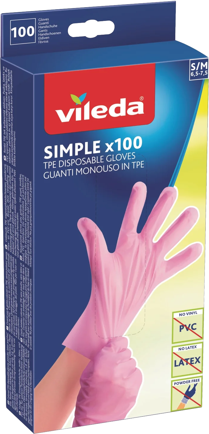 VILEDA rukavice Simple S/M 100ks