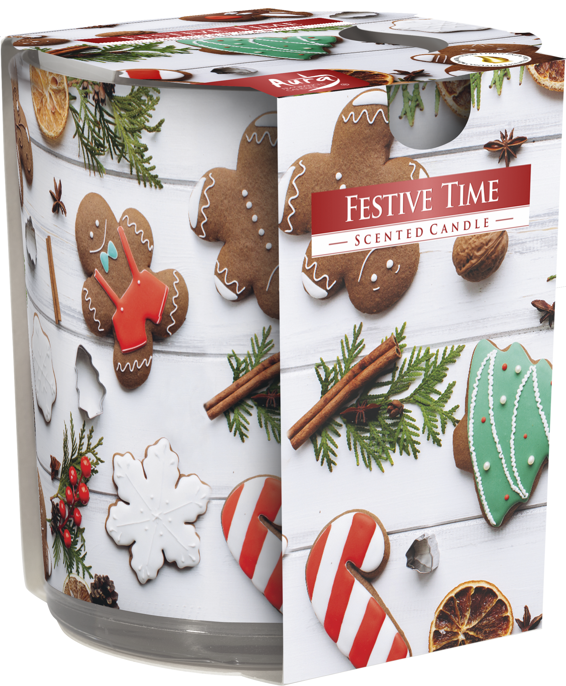 BISPOL sviečka sklo 100g Festive time