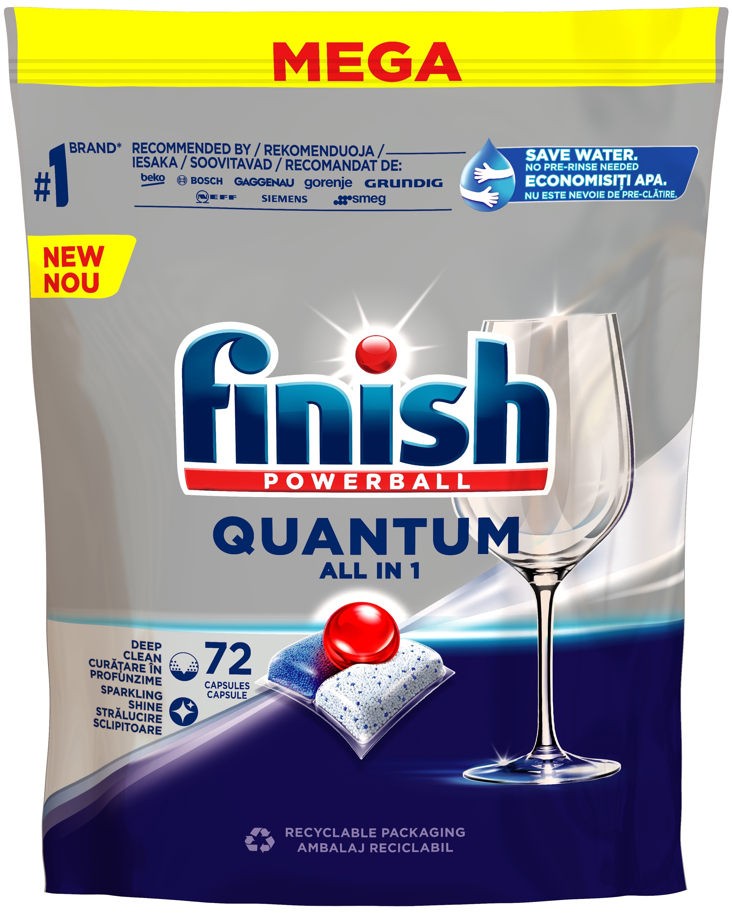FINISH Quantum MAX tablety do umývačky 72ks