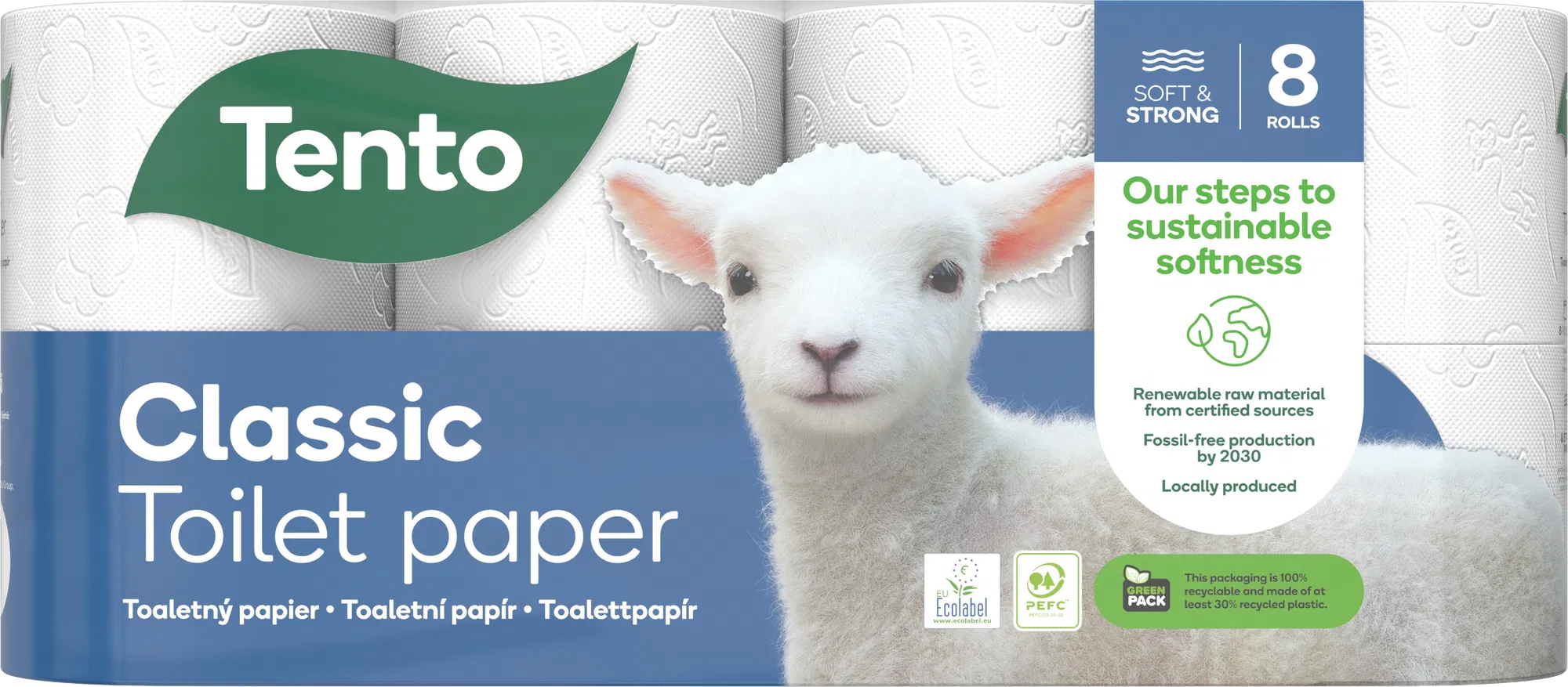 TENTO toaletný papier 8ks/3vr Pearl White